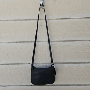 vintage Coach black mini hippie flap leather saddlebag 9142 made in USA